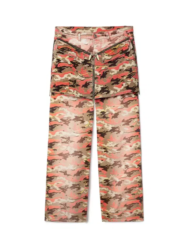 Off-White Orange Camo Zip Pants