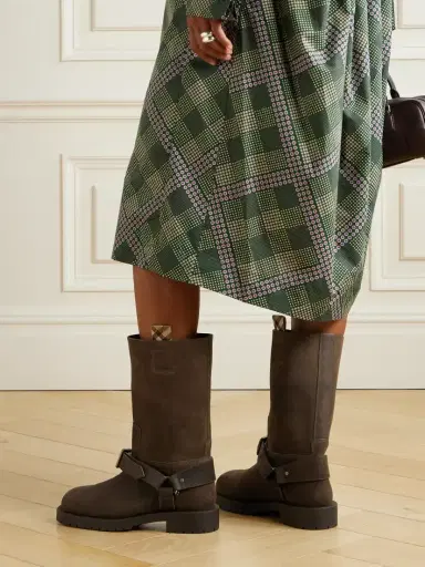 Burberry Buckled Suede Boots | Thumbnail 2 Burberry Buckled Suede Boots | Thumbnail 2