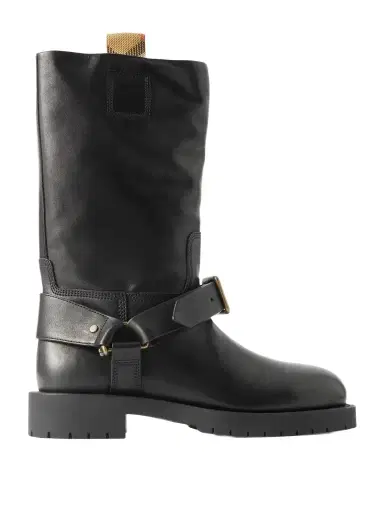 Burberry Buckled Leather Boots | Thumbnail 1 Burberry Buckled Leather Boots | Thumbnail 1
