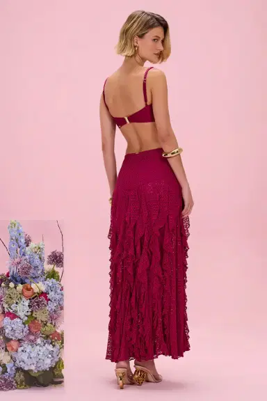 PatBo PETAL SHEEN MESH MAXI SKIRT | Thumbnail 2 PatBo PETAL SHEEN MESH MAXI SKIRT | Thumbnail 2