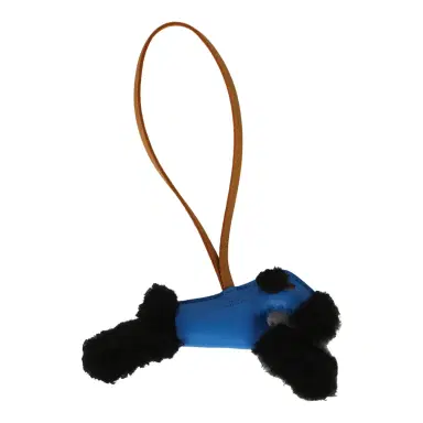 HERMÈS Hermes Budy Charm Bleu Hydra, Sesame, Black Milo Lambskin and Merino Wool | Thumbnail 3 HERMÈS Hermes Budy Charm Bleu Hydra, Sesame, Black Milo Lambskin and Merino Wool | Thumbnail 3