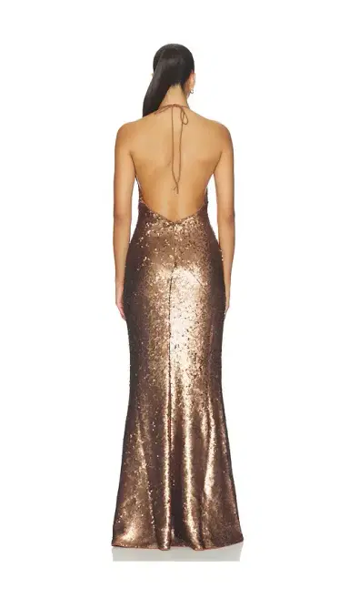 Misha The Plunge Sequin Jersey Dress | Thumbnail 3 Misha The Plunge Sequin Jersey Dress | Thumbnail 3