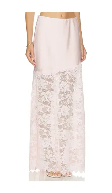 Generation Love Perrine Lace Combo Satin Skirt | Thumbnail 2 Generation Love Perrine Lace Combo Satin Skirt | Thumbnail 2