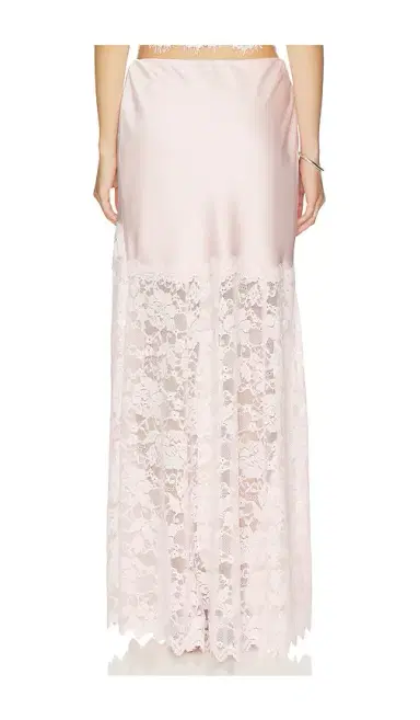 Generation Love Perrine Lace Combo Satin Skirt | Thumbnail 4 Generation Love Perrine Lace Combo Satin Skirt | Thumbnail 4