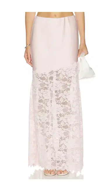Generation Love Perrine Lace Combo Satin Skirt | Thumbnail 1 Generation Love Perrine Lace Combo Satin Skirt | Thumbnail 1