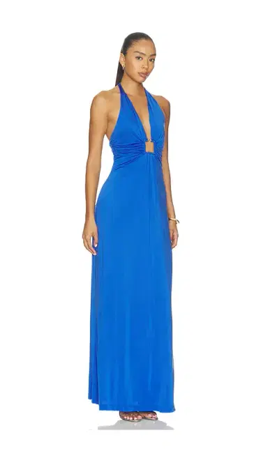 ROAME. Sawyer Cupro Halter Dress | Thumbnail 2