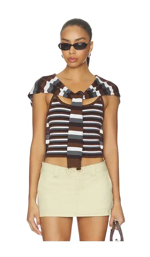 Combo Stripe Cardigan Set