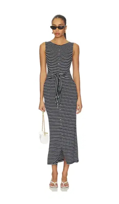 rag & bone The Knit Button Tie Stripe Dress | Thumbnail 1