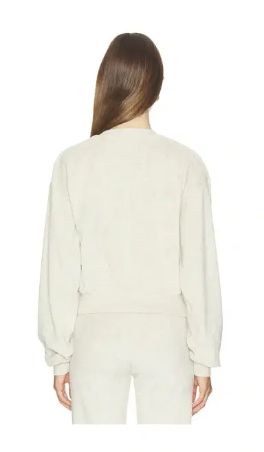 ÉTERNE Cropped V-Neck Sweatshirt | Thumbnail 3