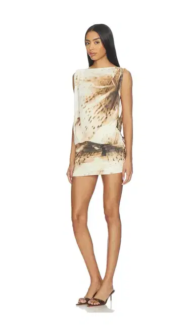 SOVERE Odette Drape Mini Dress | Thumbnail 3