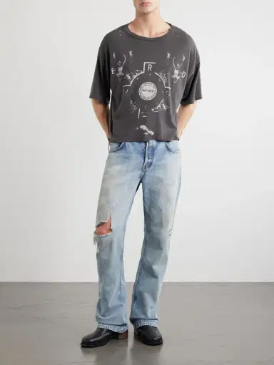 Enfants Riches Déprimés Bed Of Nails Distressed Printed Cotton-Jersey T-Shirt - Men | Thumbnail 2