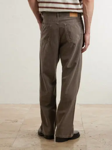 Jeanerica Genua Wide-Leg Herringbone Cotton-Blend Trousers - Men | Thumbnail 4 Jeanerica Genua Wide-Leg Herringbone Cotton-Blend Trousers - Men | Thumbnail 4