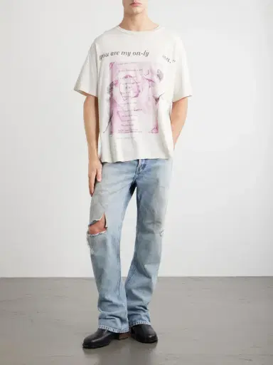 Enfants Riches Déprimés Only Son Distressed Printed Cotton-Jersey T-Shirt - Men | Thumbnail 2