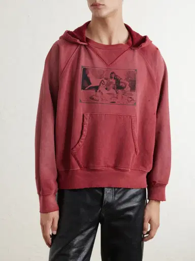 Enfants Riches Déprimés Oklahoma City Church Afterhood Distressed Printed Cotton-Jersey Hoodie - Men | Thumbnail 3 Enfants Riches Déprimés Oklahoma City Church Afterhood Distressed Printed Cotton-Jersey Hoodie - Men | Thumbnail 3