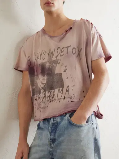 Enfants Riches Déprimés 13 Day in Detox Distressed Printed Cotton-Jersey T-Shirt - Men | Thumbnail 5 Enfants Riches Déprimés 13 Day in Detox Distressed Printed Cotton-Jersey T-Shirt - Men | Thumbnail 5