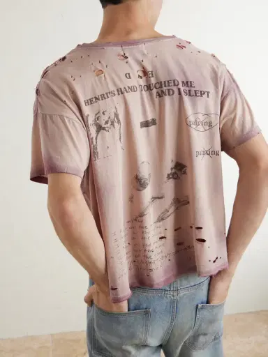 Enfants Riches Déprimés 13 Day in Detox Distressed Printed Cotton-Jersey T-Shirt - Men | Thumbnail 6 Enfants Riches Déprimés 13 Day in Detox Distressed Printed Cotton-Jersey T-Shirt - Men | Thumbnail 6