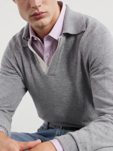 Lardini Wool and Cashmere-Blend Polo Shirt - Men | Thumbnail 5 Lardini Wool and Cashmere-Blend Polo Shirt - Men | Thumbnail 5