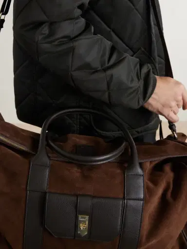 Canali Leather-Trimmed Suede tote - Men | Thumbnail 5 Canali Leather-Trimmed Suede tote - Men | Thumbnail 5