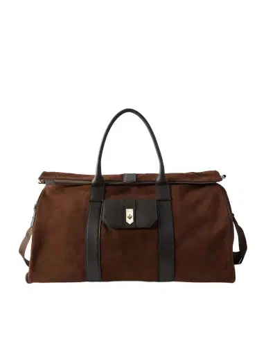 Canali Leather-Trimmed Suede tote - Men | Thumbnail 1 Canali Leather-Trimmed Suede tote - Men | Thumbnail 1