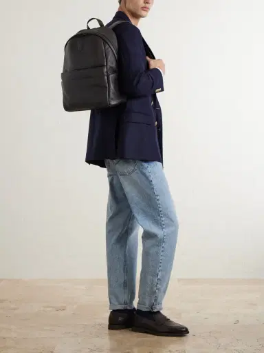Canali Full-Grain Leather Backpack - Men | Thumbnail 2 Canali Full-Grain Leather Backpack - Men | Thumbnail 2