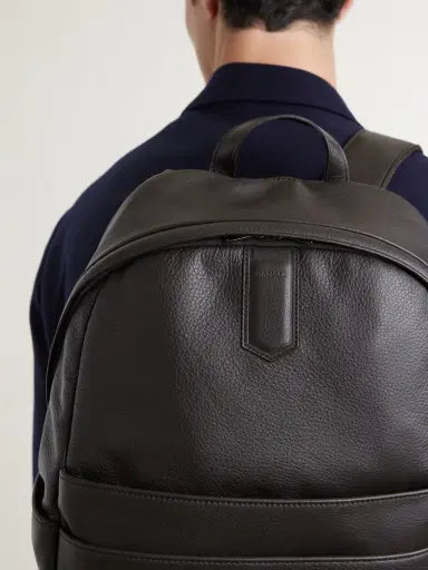 Canali Full-Grain Leather Backpack - Men | Thumbnail 5 Canali Full-Grain Leather Backpack - Men | Thumbnail 5