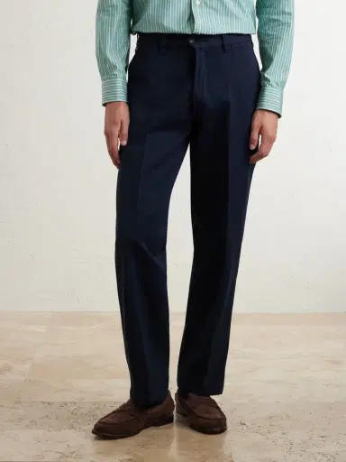Drake's Straight-Leg Cotton Trousers - Men | Thumbnail 3 Drake's Straight-Leg Cotton Trousers - Men | Thumbnail 3