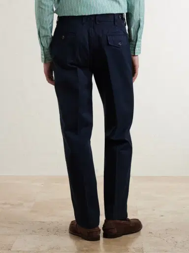 Drake's Straight-Leg Cotton Trousers - Men | Thumbnail 4 Drake's Straight-Leg Cotton Trousers - Men | Thumbnail 4