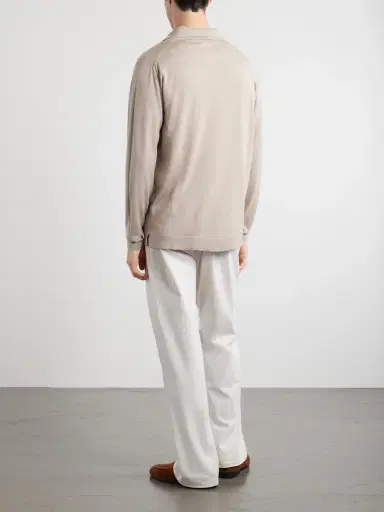 Lardini Virgin Wool Polo Shirt - Men | Thumbnail 4 Lardini Virgin Wool Polo Shirt - Men | Thumbnail 4