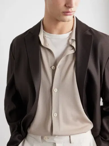 Lardini Virgin Wool Polo Shirt - Men | Thumbnail 5 Lardini Virgin Wool Polo Shirt - Men | Thumbnail 5