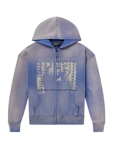Enfants Riches Déprimés Daughter's Distressed Printed Cotton-Jersey Zip-Up Hoodie - Men | Thumbnail 1 Enfants Riches Déprimés Daughter's Distressed Printed Cotton-Jersey Zip-Up Hoodie - Men | Thumbnail 1