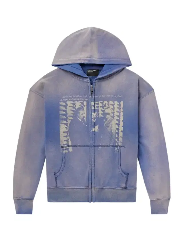 Enfants Riches Déprimés Daughter's Distressed Printed Cotton-Jersey Zip-Up Hoodie - Men