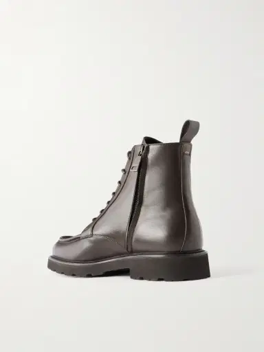 Canali Leather Lace-Up Boots - Men | Thumbnail 4