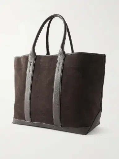 Tom Ford Leather-Trimmed Suede Weekend Bag - Men | Thumbnail 4 Tom Ford Leather-Trimmed Suede Weekend Bag - Men | Thumbnail 4