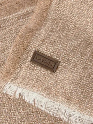 Canali Frayed Herringbone Wool and Cashmere-Blend Scarf - Men | Thumbnail 4 Canali Frayed Herringbone Wool and Cashmere-Blend Scarf - Men | Thumbnail 4