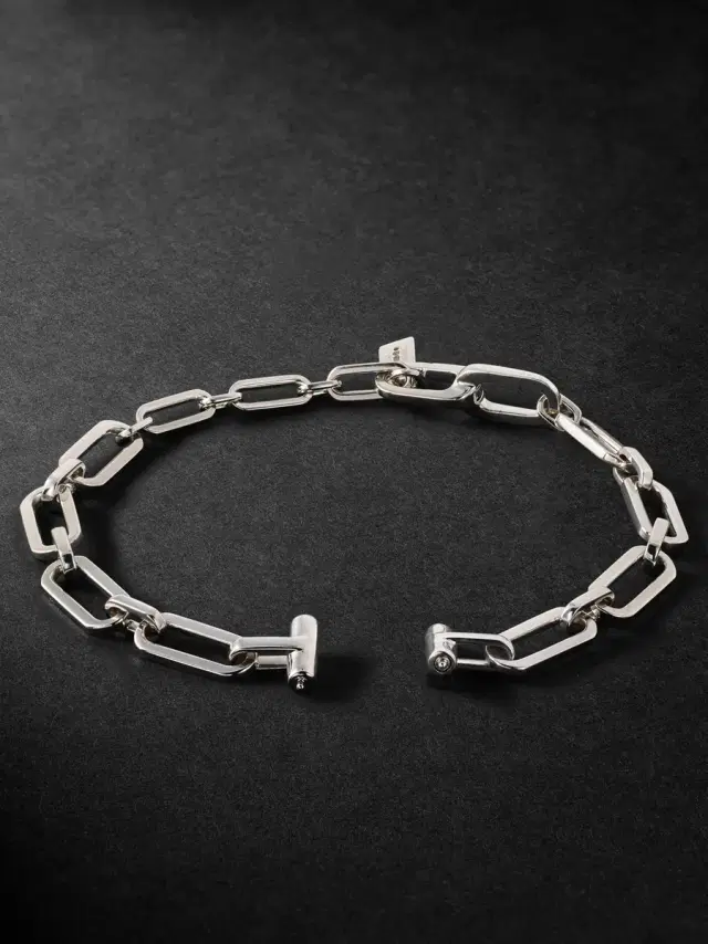White Gold Diamond Chain Bracelet - Men