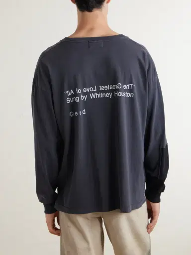 Enfants Riches Déprimés The Greatest Love of All Distressed Printed Cotton-Jersey T-Shirt - Men | Thumbnail 4