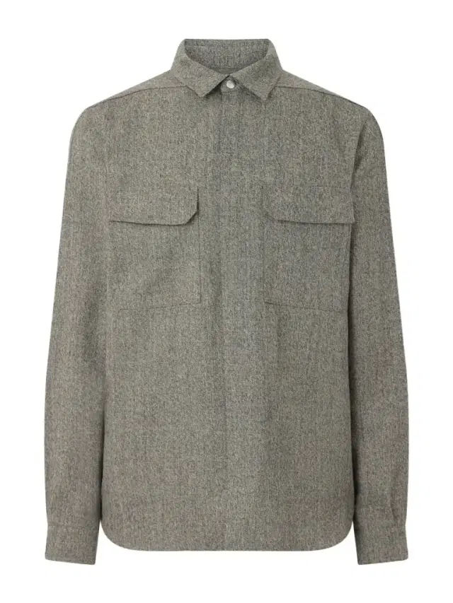 Rick Owens Mélange Wool Overshirt - Men