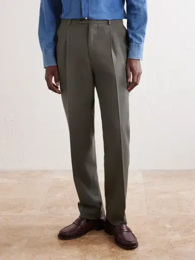 Brunello Cucinelli Straight-Leg Wool Suit Trousers - Men | Thumbnail 3