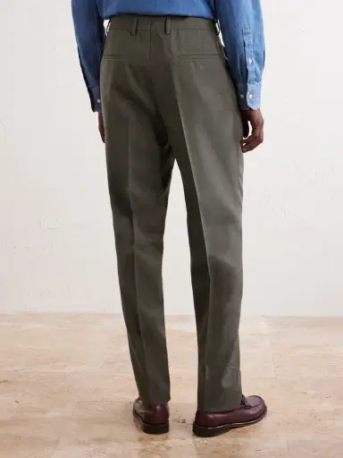 Brunello Cucinelli Straight-Leg Wool Suit Trousers - Men | Thumbnail 4
