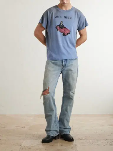Enfants Riches Déprimés Jouets Nouveaux Distressed Printed Cotton-Jersey T-Shirt - Men | Thumbnail 2