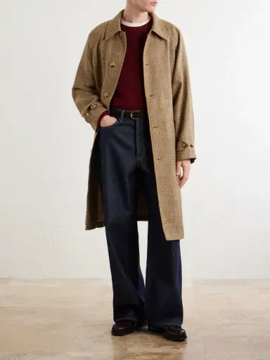 Polo Ralph Lauren Houndstooth Wool, Silk and Linen-Blend Coat - Men | Thumbnail 2 Polo Ralph Lauren Houndstooth Wool, Silk and Linen-Blend Coat - Men | Thumbnail 2