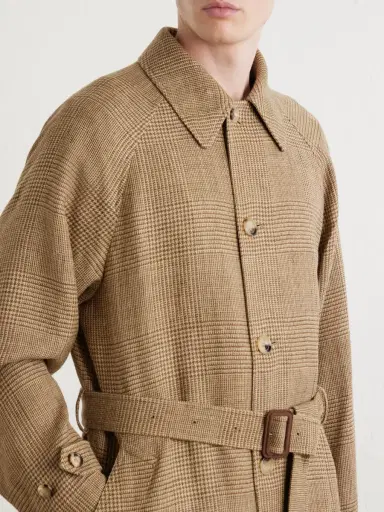 Polo Ralph Lauren Houndstooth Wool, Silk and Linen-Blend Coat - Men | Thumbnail 5 Polo Ralph Lauren Houndstooth Wool, Silk and Linen-Blend Coat - Men | Thumbnail 5