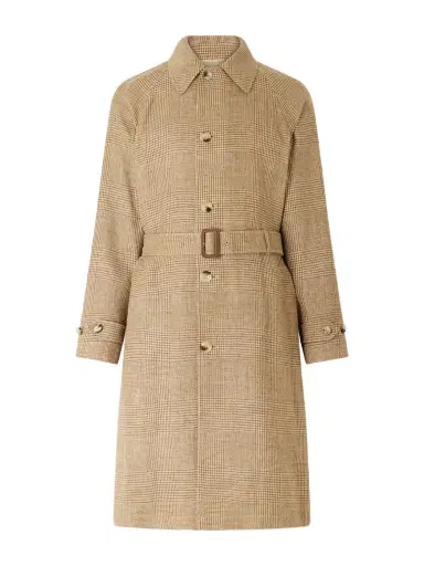 Polo Ralph Lauren Houndstooth Wool, Silk and Linen-Blend Coat - Men | Thumbnail 1 Polo Ralph Lauren Houndstooth Wool, Silk and Linen-Blend Coat - Men | Thumbnail 1