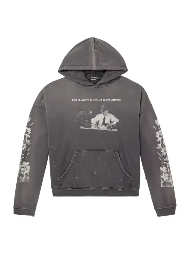 Enfants Riches Déprimés Head Against The Bars Distressed Printed Cotton-Jersey Hoodie - Men
