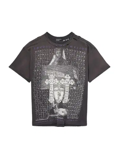 Enfants Riches Déprimés Hollywood Couronne Distressed Printed Cotton-Jersey T-Shirt - Men | Thumbnail 1