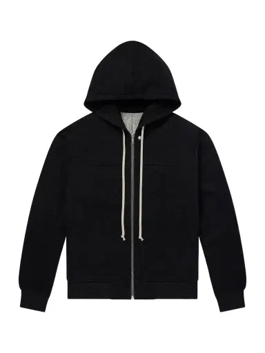 Rick Owens Washed Wool and Cotton-Blend Zip-Up Hoodie - Men | Thumbnail 1