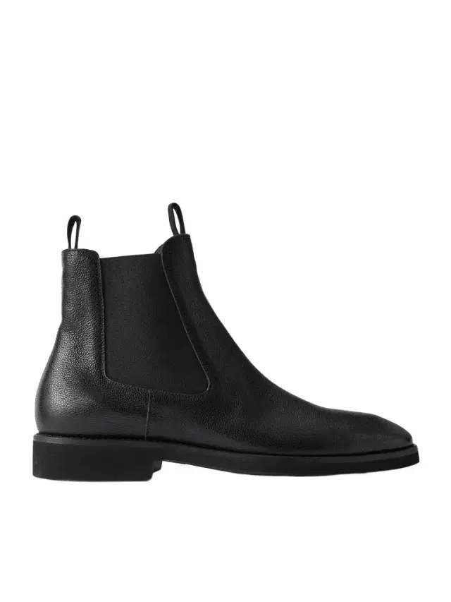Owen Grained-Leather Chelsea Boots - Men