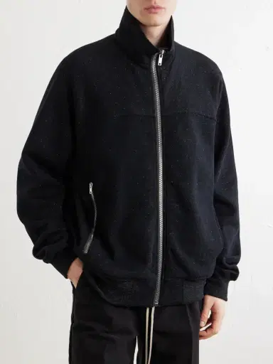 Rick Owens Wool and Cotton-Blend Zip-Up Sweater - Men | Thumbnail 3