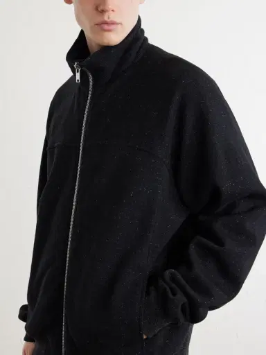 Rick Owens Wool and Cotton-Blend Zip-Up Sweater - Men | Thumbnail 5