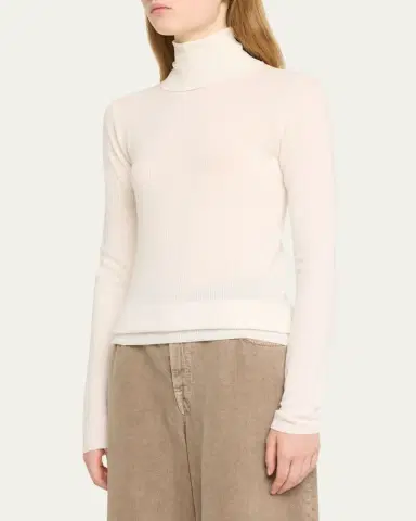Loro Piana Taupo Ribbed Wool Turtleneck | Thumbnail 4